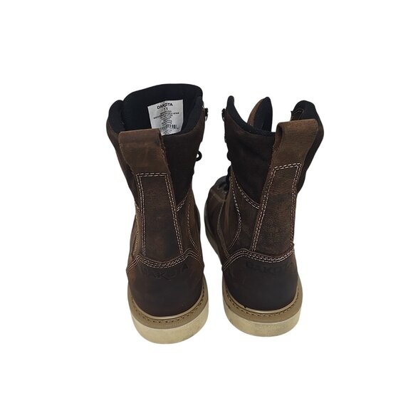 DAKOTA Men's 8'' 523 Steel Toe Steel Plate Ironworker Work Boots Brown Size 7.5M - Picture 3 of 10